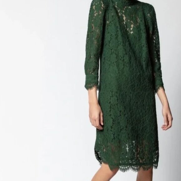 Zadig and Voltaire brand new Rescue Lace dress Green M - Picture 4 of 5